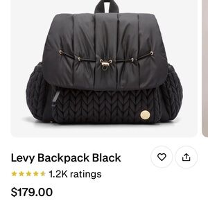 Happ Brand Levy Backpack Diaper Bag *black*